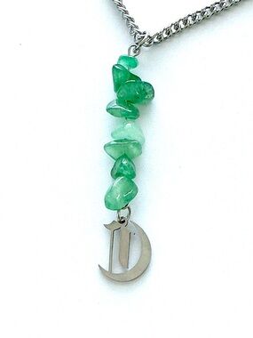 🆕 “D” Old English Letter Pendant Necklace-Stainless Steel